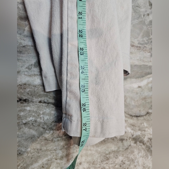 Lee Relaxed Straight Pants Women’s 16 Petite Beige Stretch Cotton Casual Trouser - Picture 9 of 9